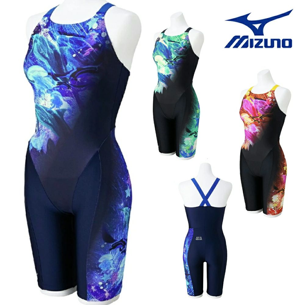 ミズノMIZUNOフィットネス水着レディースSTROKEONEオールインワンパッド付きAYACOLLECTION寺川綾2025年春夏モデルN2JGC308