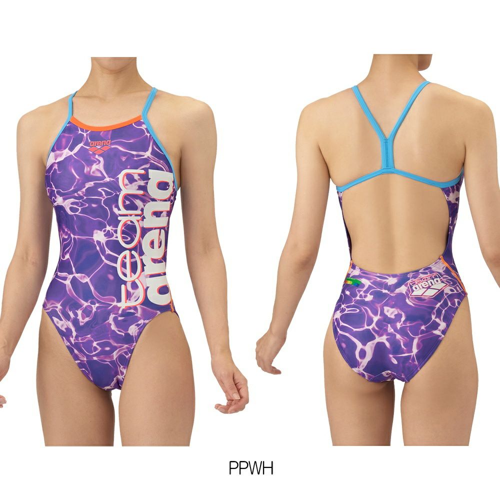 アリーナARENA競泳水着練習用水着レディーストレーニングワンピースオープンバックタフスーツタフスキンT2E競泳練習水着2025年秋冬モデルAS5FWM02L