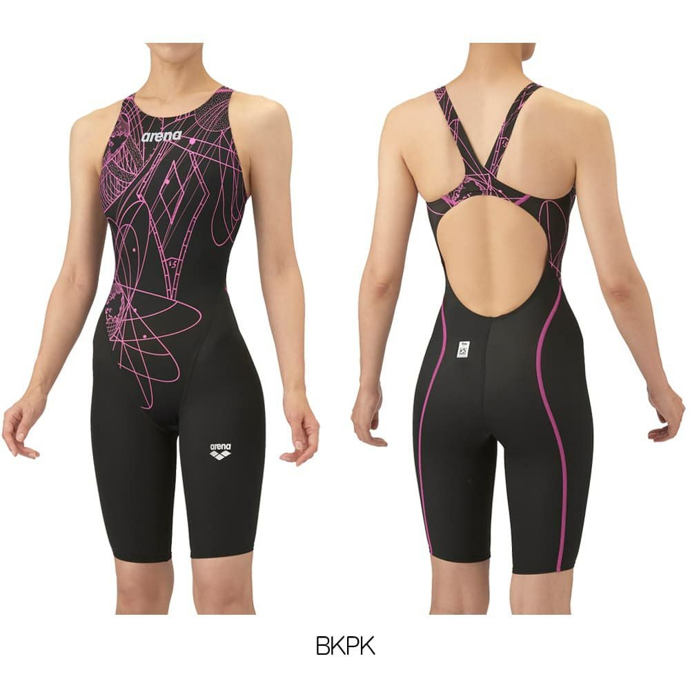 アリーナARENA競泳水着レディースWA承認モデルレーシングワンピーススパッツオープンバックハーフレッグオールインワンAQUAADVANCEDAQUAXTREME2025年秋冬モデルAS5FRC20Lfinaマークあり