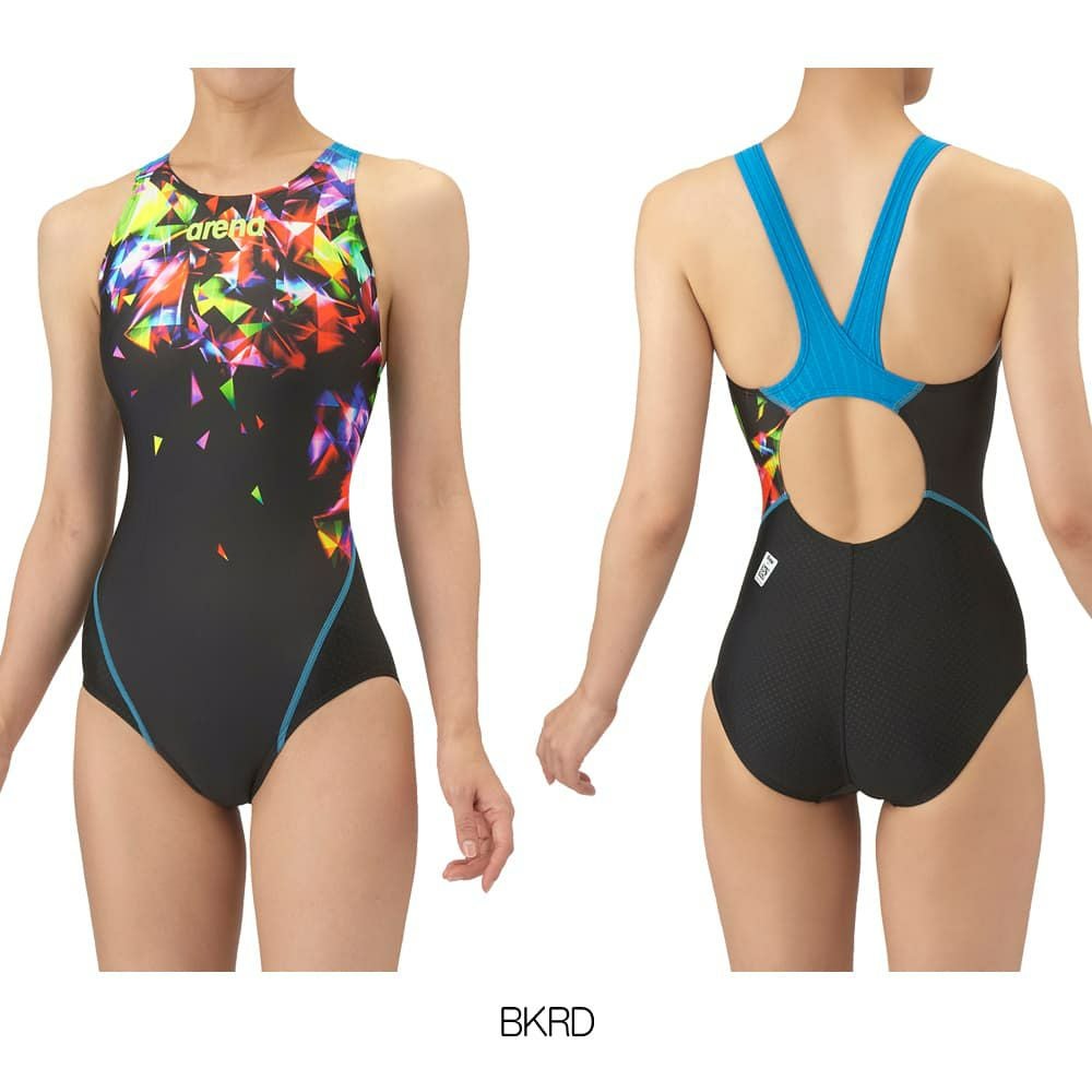 アリーナARENA競泳水着レディースWA承認モデルレーシングワンピースオープンバックAQUARACINGAQUASTRIPE-D2025年秋冬モデルAS5FRC70Lfinaマークあり