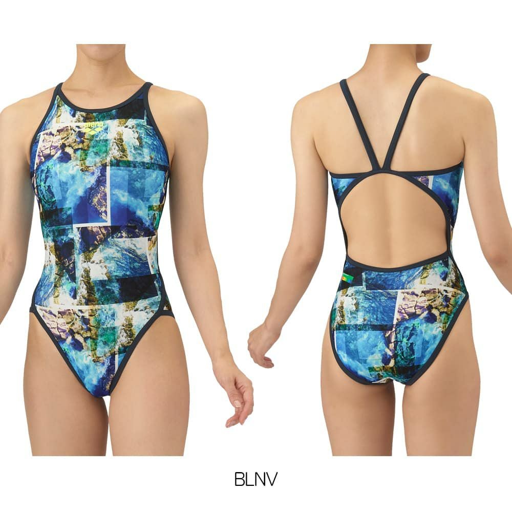 アリーナARENA競泳水着練習用水着レディーストレーニングワンピースオープンバックタフスーツタフスキンT2E競泳練習水着2025年秋冬モデルAS5FWM05L