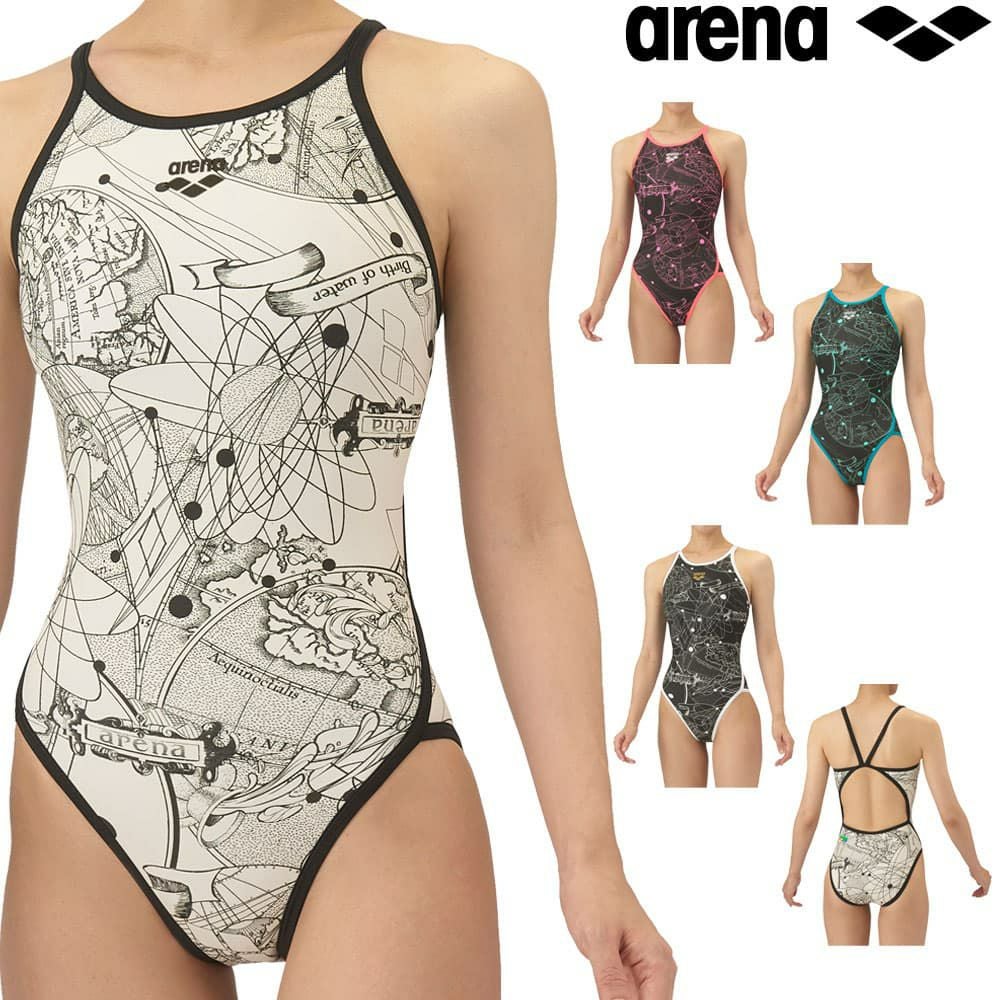 アリーナARENA競泳水着練習用水着レディーストレーニングワンピースオープンバックタフスーツタフスキンEP競泳練習水着2025年秋冬モデルAS5FWM07L