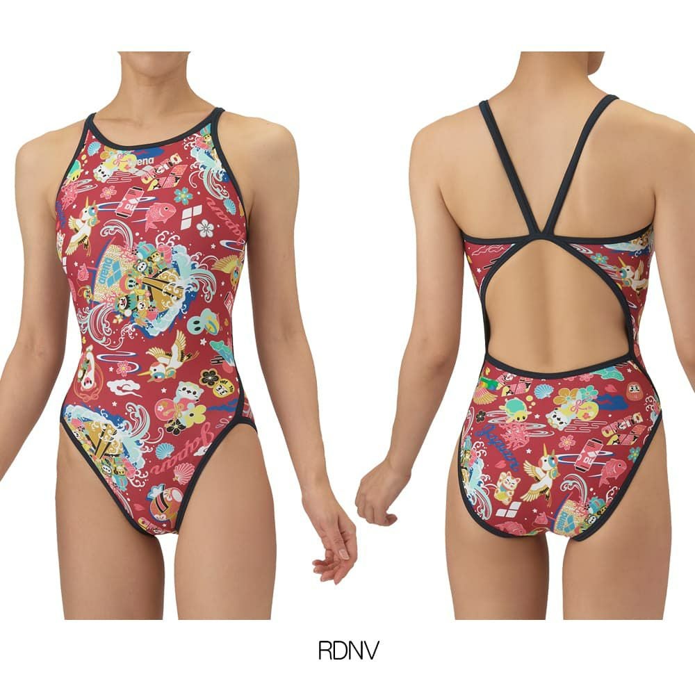 アリーナARENA競泳水着練習用水着レディーストレーニングワンピースオープンバックタフスーツアリーナ君タフスキンEP競泳練習水着2025年秋冬モデルAS5FWM28L