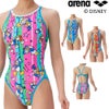 アリーナARENA競泳水着練習用水着レディーストレーニングワンピースオープンバックディズニー“ドナルド・ダック”“ヒューイ・デューイ・ルーイ”タフスーツ競泳練習水着2025年秋冬モデルAS5FWM53L