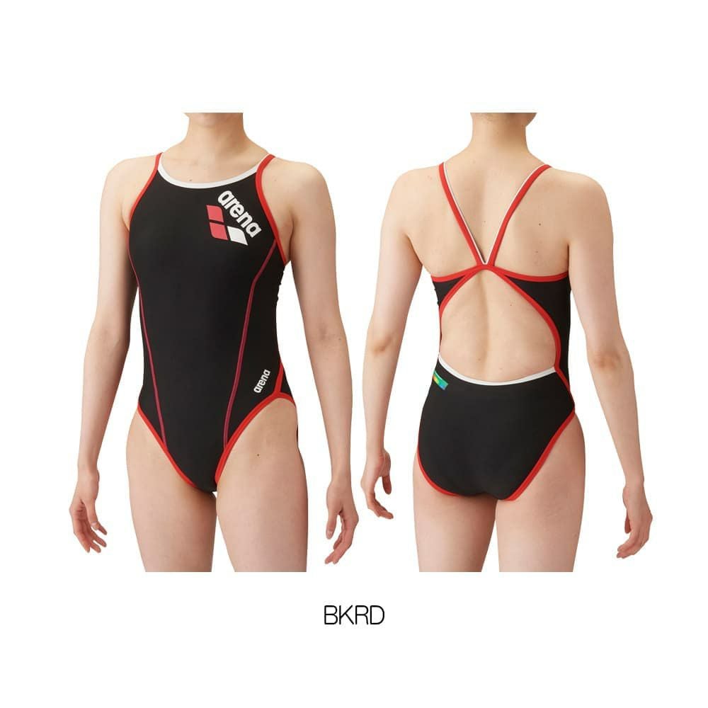 アリーナARENA競泳水着練習用水着レディーストレーニングワンピースオープンバックタフスキンT2E競泳練習水着2024年春夏モデルSAR-4100W