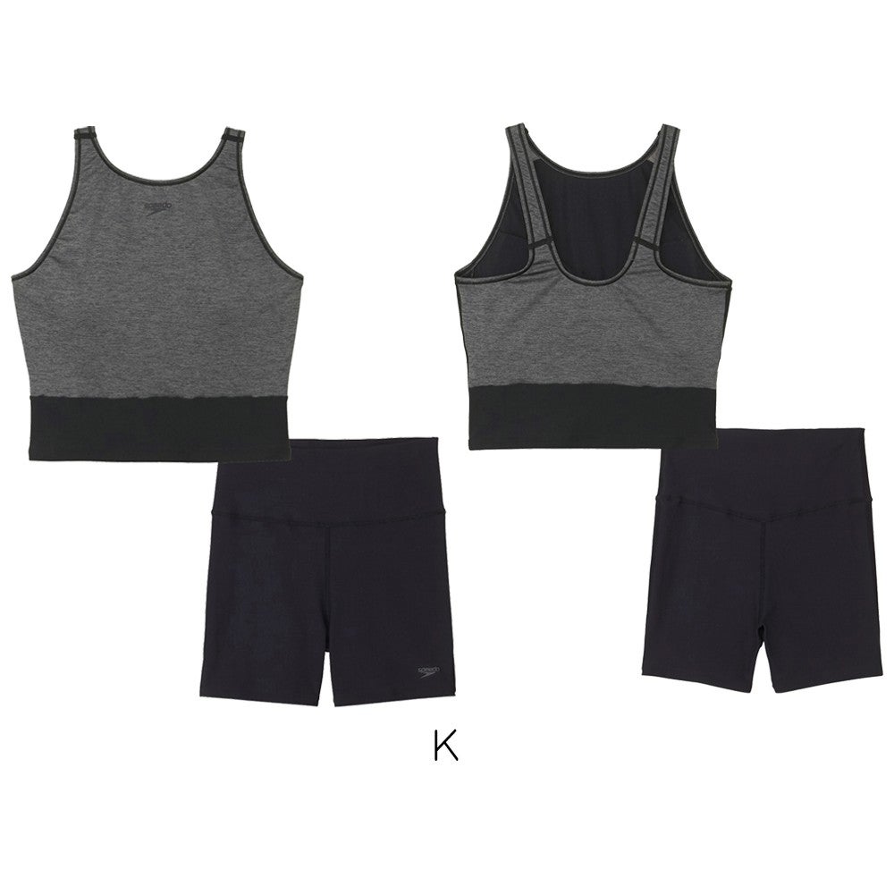 スピードSPEEDOフィットネス水着レディースミニマムパッド付きENDURANCEECOヘザーECO2024年秋冬モデルSFW22302