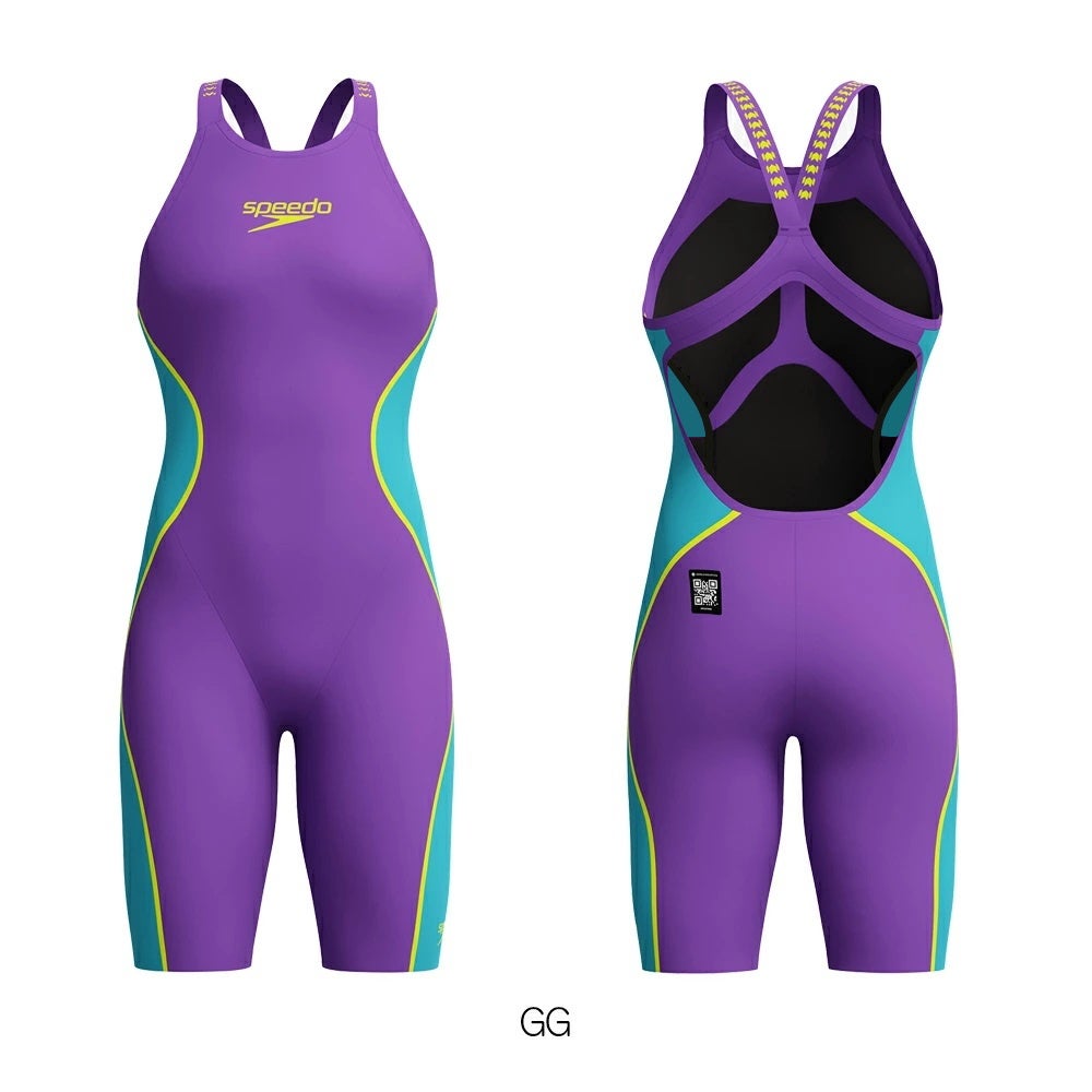 スピードSPEEDO競泳水着レディースFASTSKINLZRPureIntent2.0ファストスキンレーザーピュアインテントウィメンズオープンバックニースキンWA承認モデル短距離向き高速水着SCW12401Ffinaマークあり