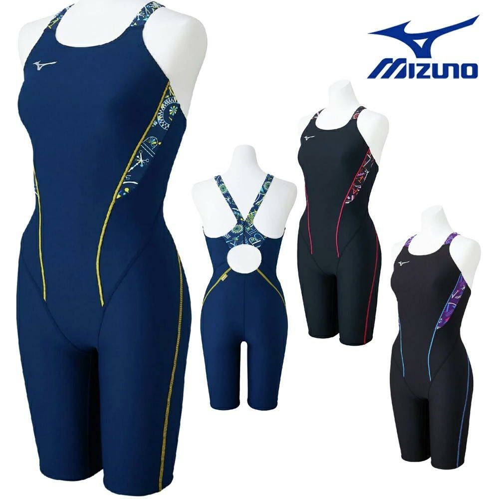 ミズノMIZUNO競泳水着練習用水着レディースエクサースーツハーフスーツオールインワンEXERSUITSU-Fit競泳練習水着2025年春夏モデルN2MGC787