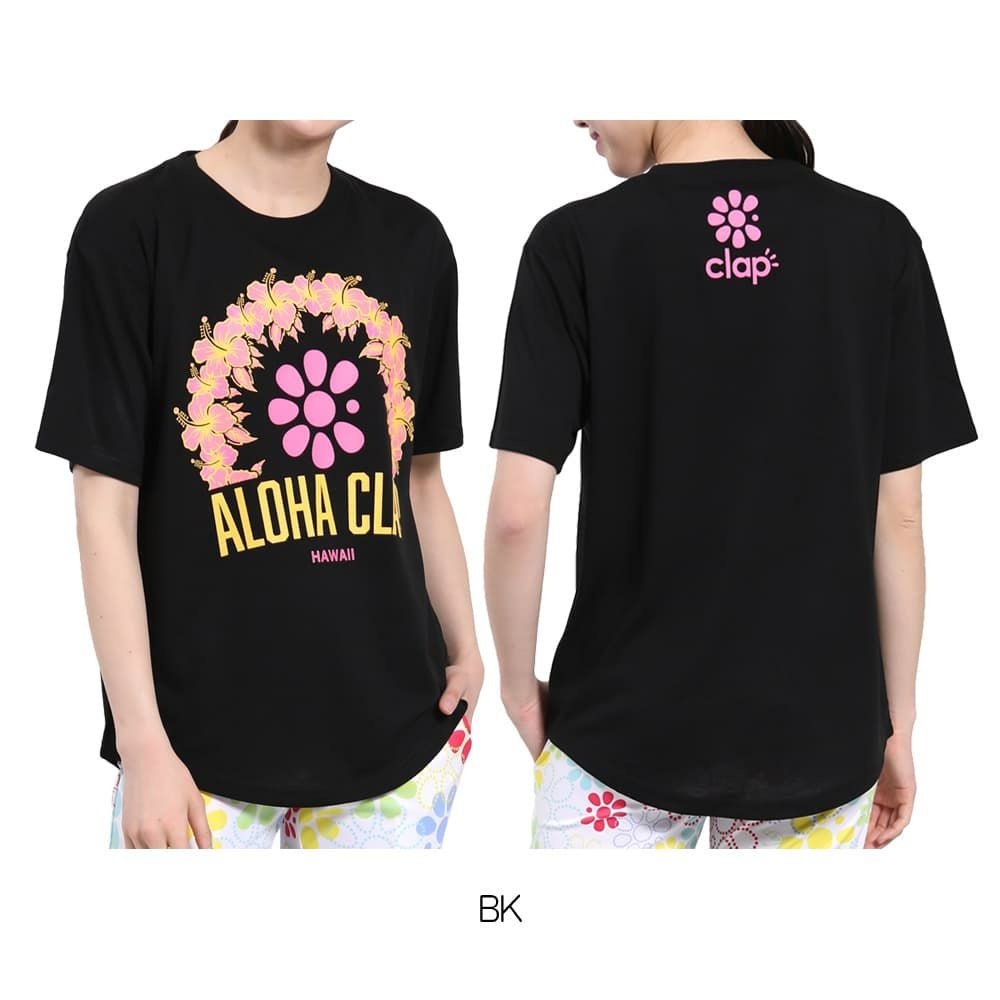 クラップCLAPアロハクラップドライコットンティーレディーススポーツアパレルトレーニングフィットネス女性CTS25042