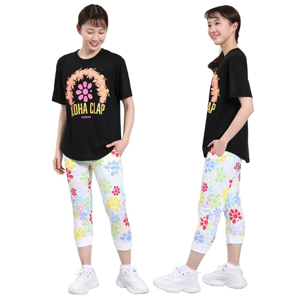 クラップCLAPアロハクラップドライコットンティーレディーススポーツアパレルトレーニングフィットネス女性CTS25042