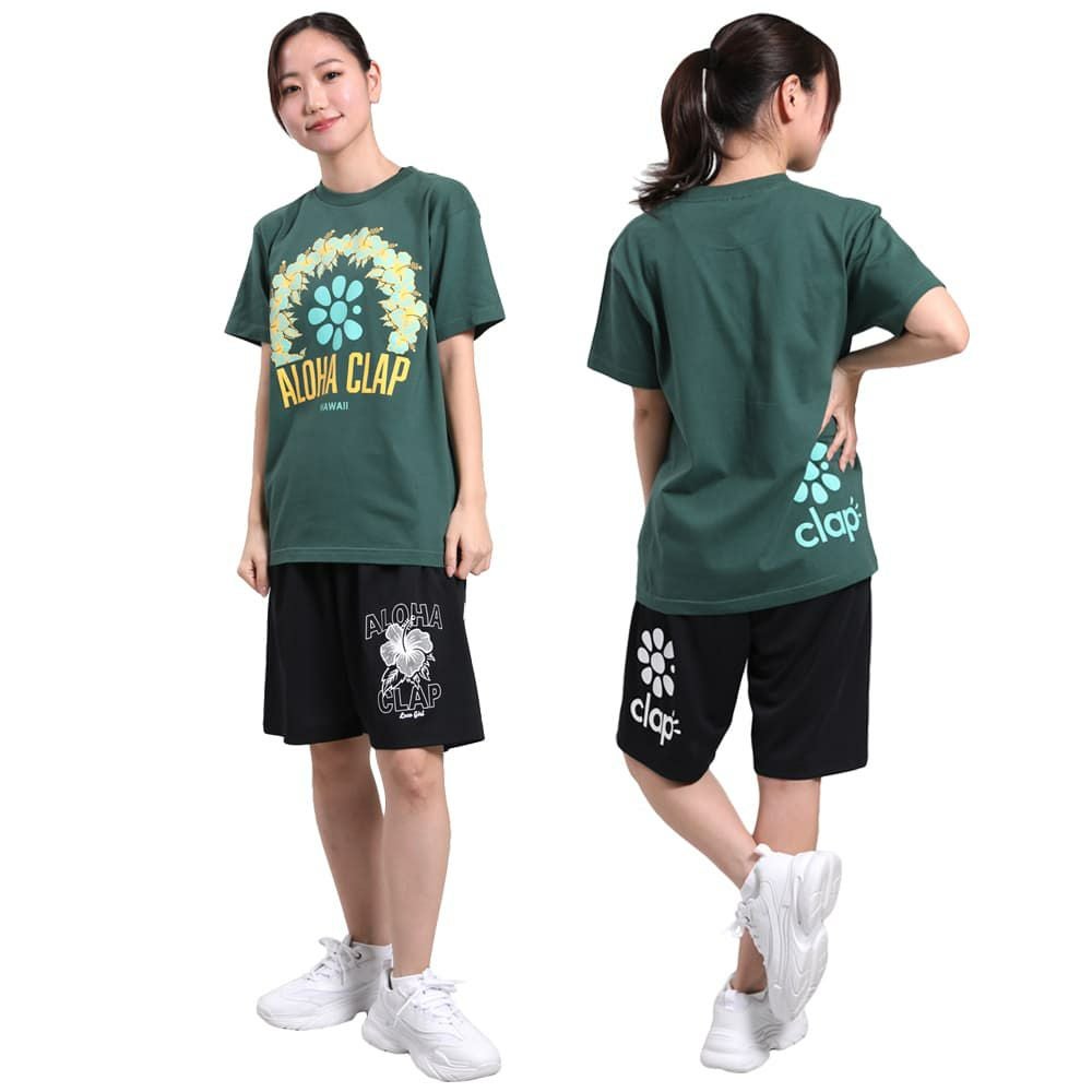 クラップCLAPアロハクラップティーレディーススポーツアパレルトレーニングフィットネス女性CTS25043