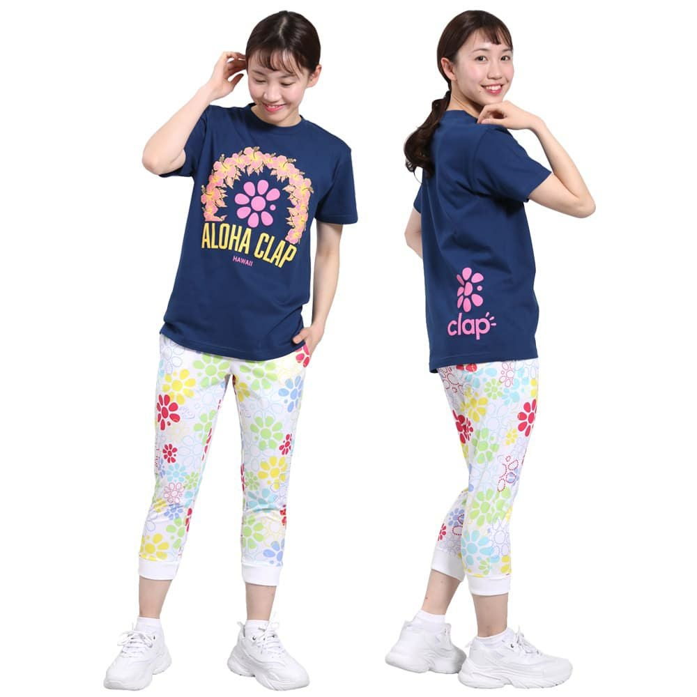 クラップCLAPアロハクラップティーレディーススポーツアパレルトレーニングフィットネス女性CTS25043