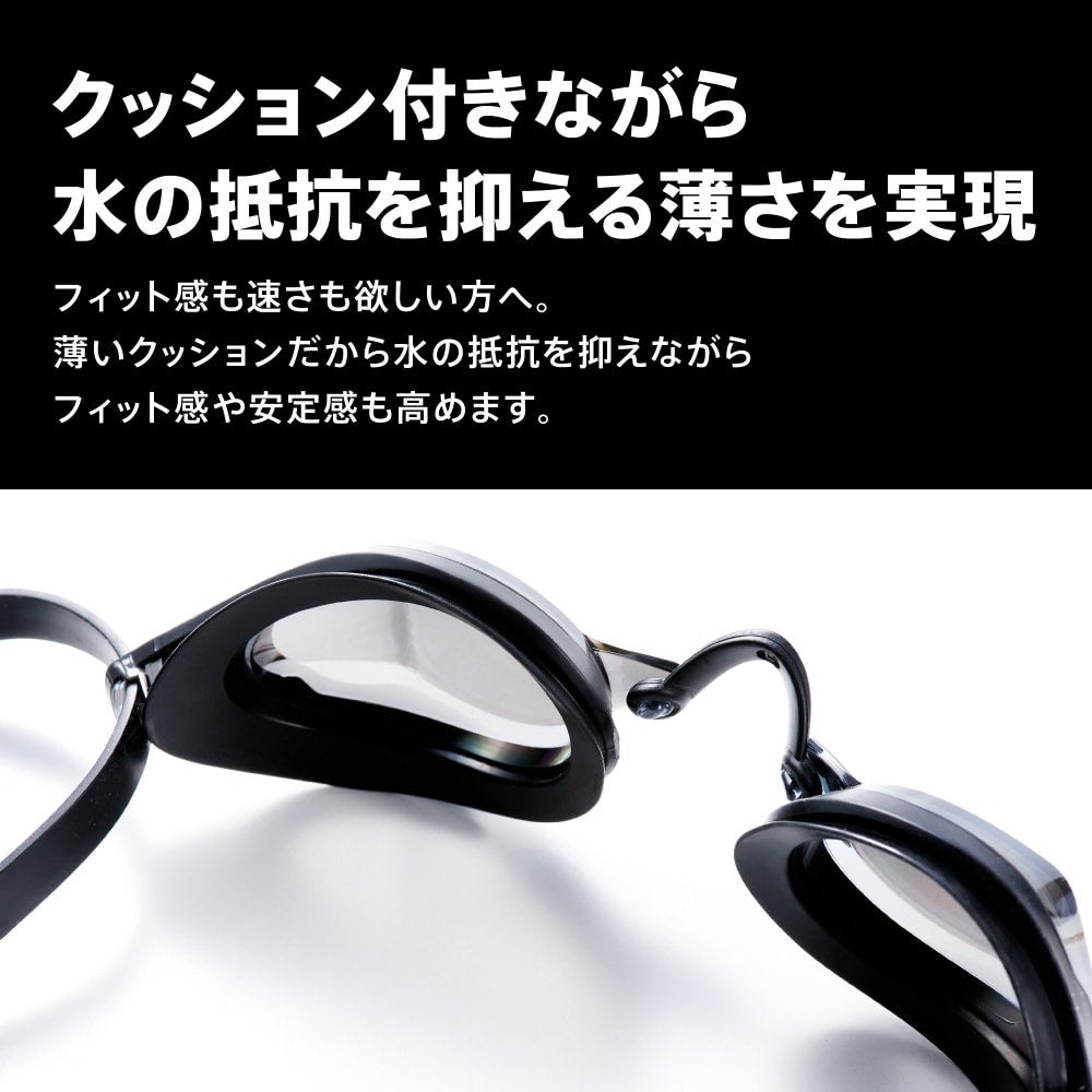 スイミングレーシングゴーグル水泳スピードSPEEDOファストスキンスピードソケット2ミラーWA承認モデル競泳ミラーゴーグルクッション付きSE01907