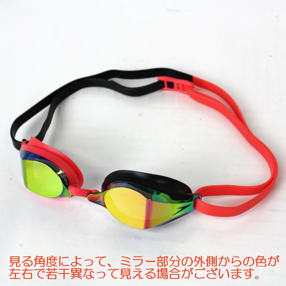 スイミングレーシングゴーグル水泳スピードSPEEDOファストスキンスピードソケット2ミラーWA承認モデル競泳ミラーゴーグルクッション付きSE01907
