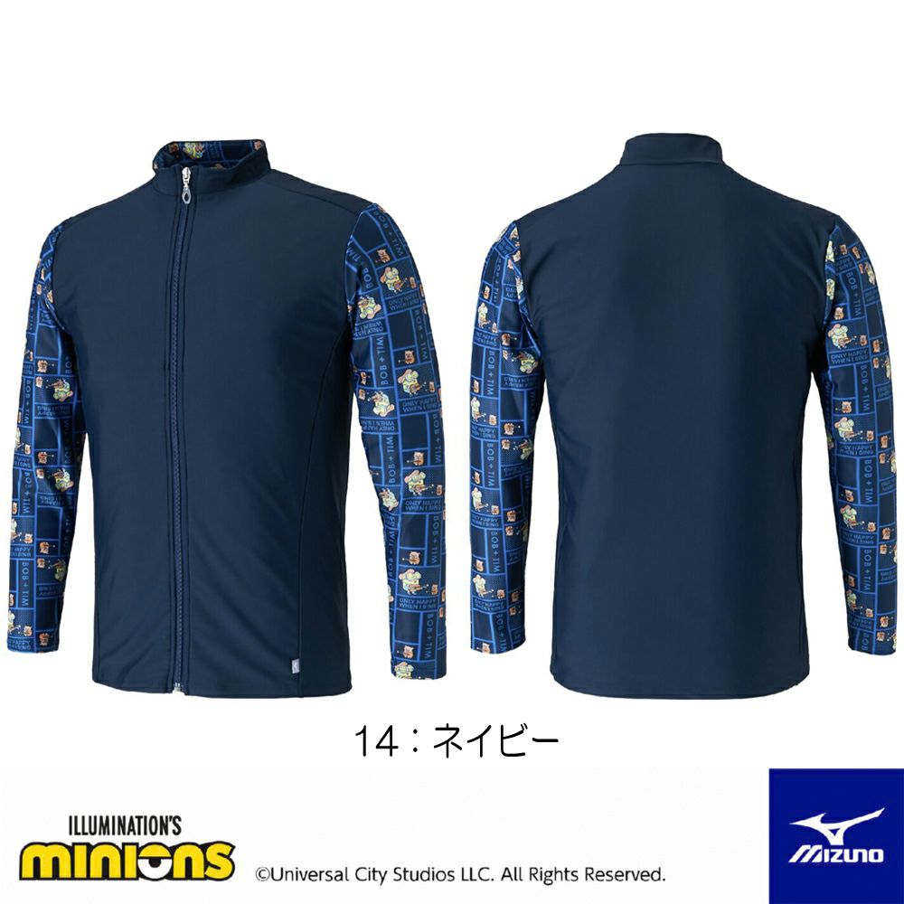 ミズノMIZUNOラッシュガードミニオンズMINIONS海水浴プール水遊び紫外線対策日焼け対策日よけ2025年春夏モデルN2JAC500