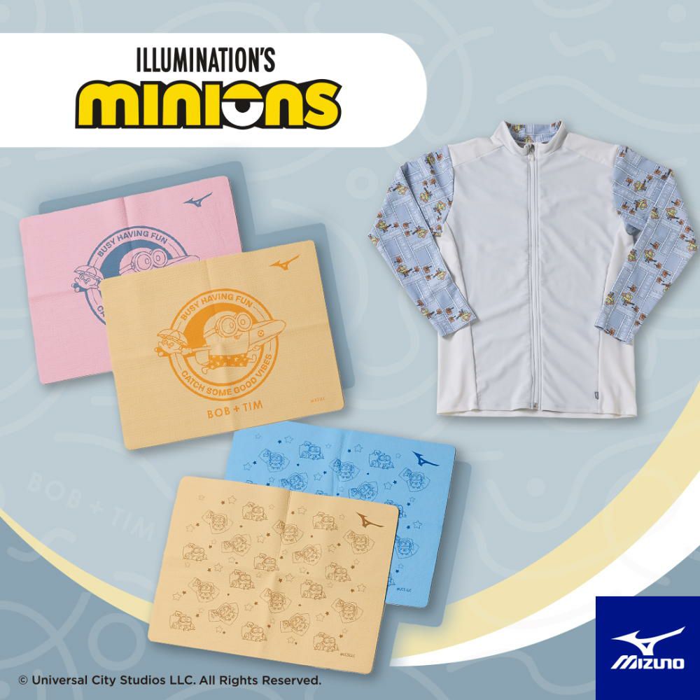 ミズノMIZUNOラッシュガードミニオンズMINIONS海水浴プール水遊び紫外線対策日焼け対策日よけ2025年春夏モデルN2JAC500