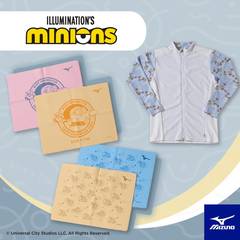 ミズノMIZUNOラッシュガードミニオンズMINIONS海水浴プール水遊び紫外線対策日焼け対策日よけ2025年春夏モデルN2JAC502