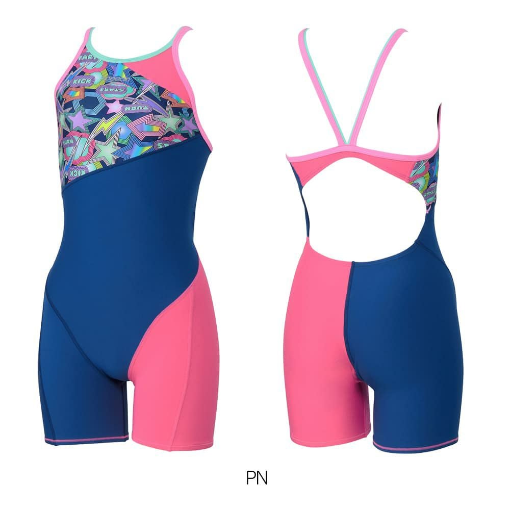 スピードSPEEDO競泳水着練習用水着レディーススパークリングターンズショートニースキンオールインワンENDURANCEECO競泳練習水着2025年秋冬モデルSTW12558