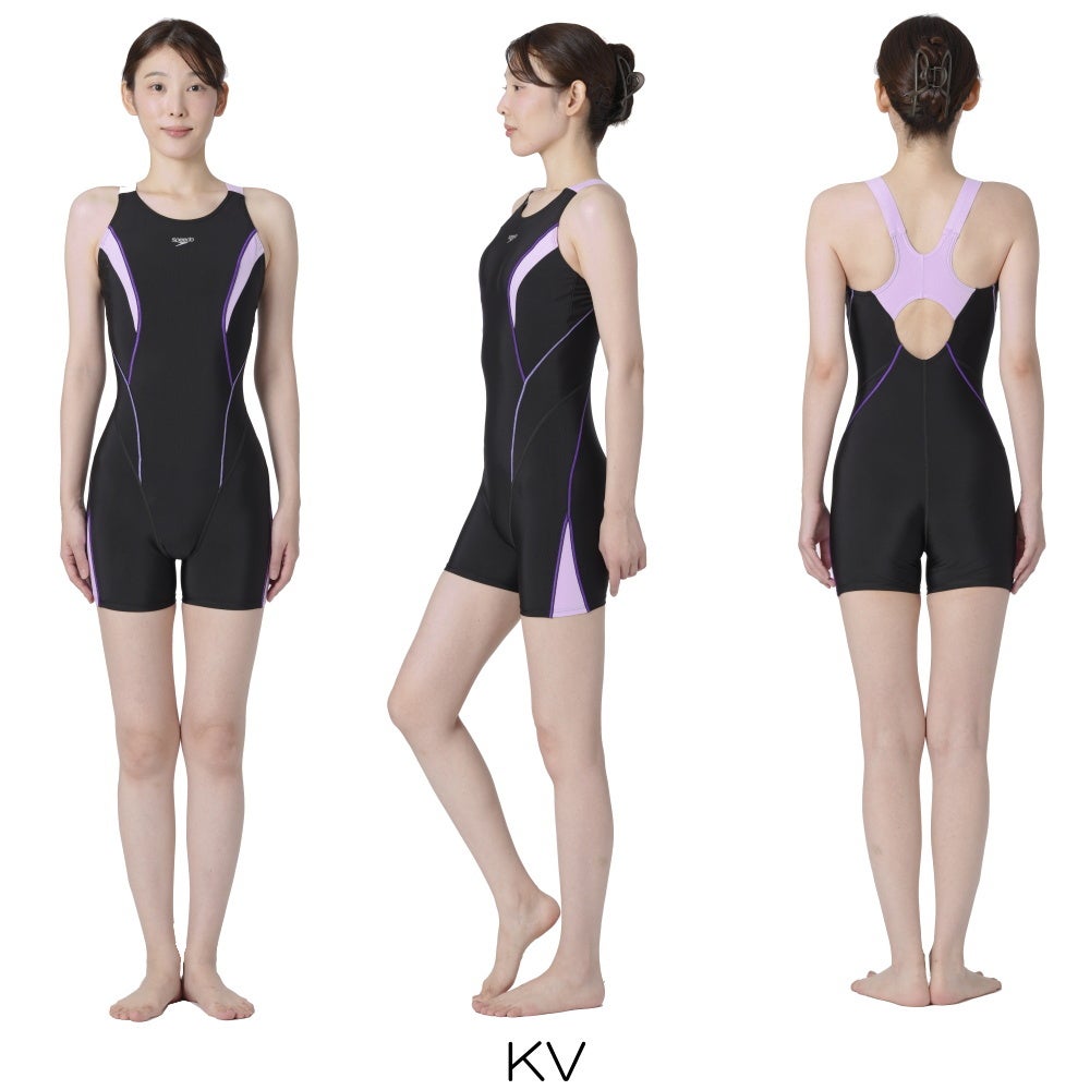 スピードSPEEDOフィットネス水着レディースフィールアップルースンハーフニースキンオールインワンUltraStretch0パッド付きSFW12561