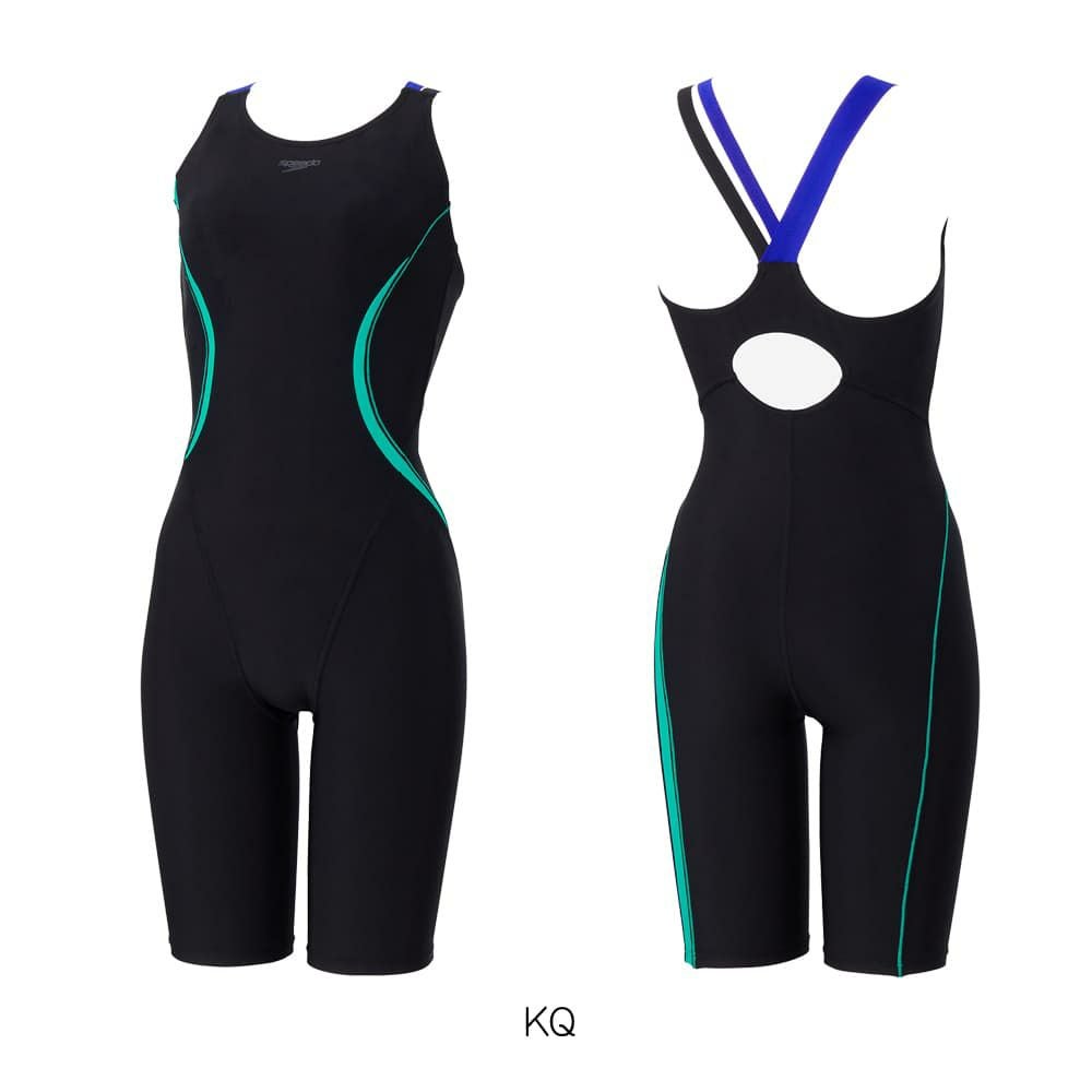 スピードSPEEDOフィットネス水着レディースオーバルカーヴィールースンニースキンオールインワンUltraStretch0パッド付き2025年秋冬モデルSFW12570