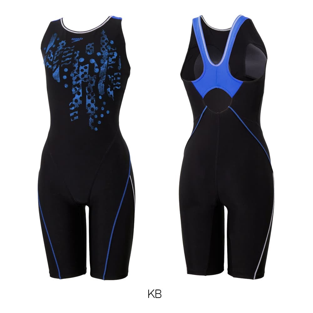 スピードSPEEDOフィットネス水着レディースクラッシュドットルースンニースキンオールインワンUltraStretch0パッド付き2025年秋冬モデルSFW12563