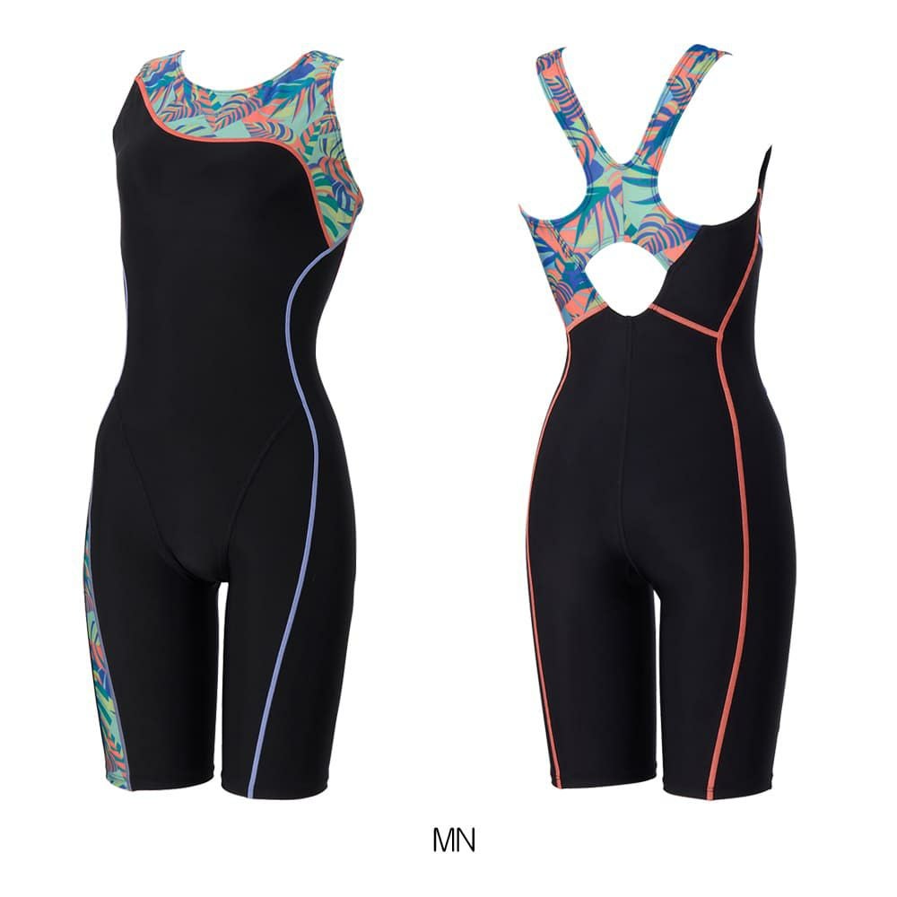 スピードSPEEDOフィットネス水着レディースアシンメトリールースンニースキンオールインワンUltraStretch0パッド付き2025年秋冬モデルSFW12565