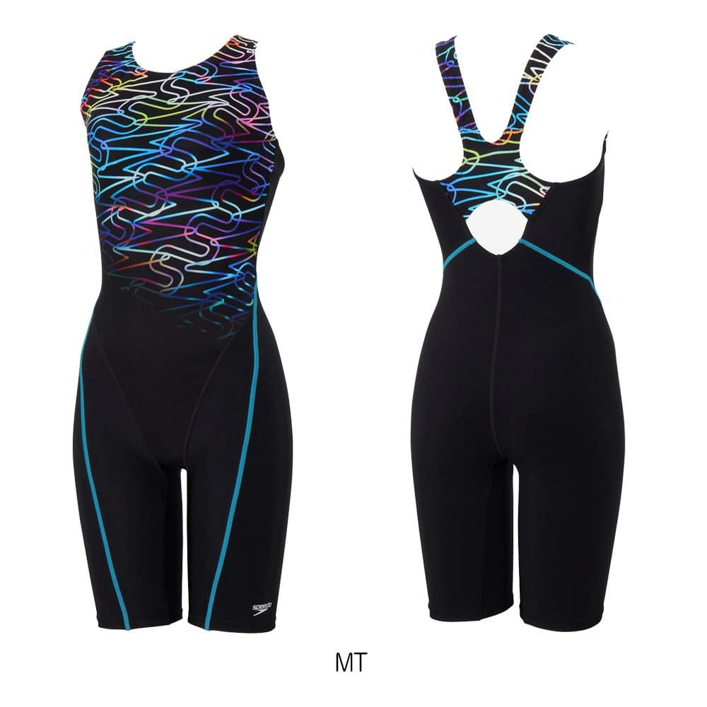 スピードSPEEDOフィットネス水着レディースモノグラムジャパン2ルースンニースキンオールインワンUltraStretch0パッド付き2025年秋冬モデルSFW12564