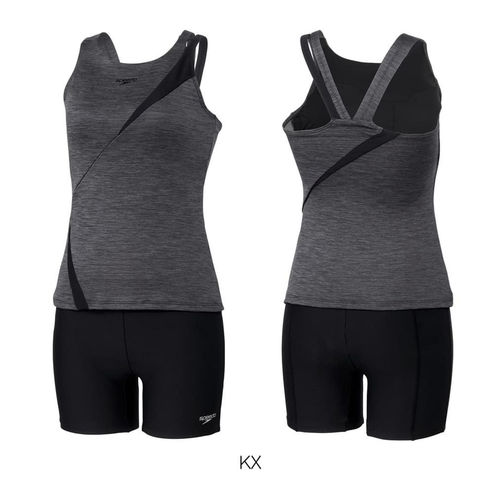 スピードSPEEDOフィットネス水着レディースディアゴナプロセパレーツHeatherStretchProパッド付き2025年秋冬モデルSFW22560