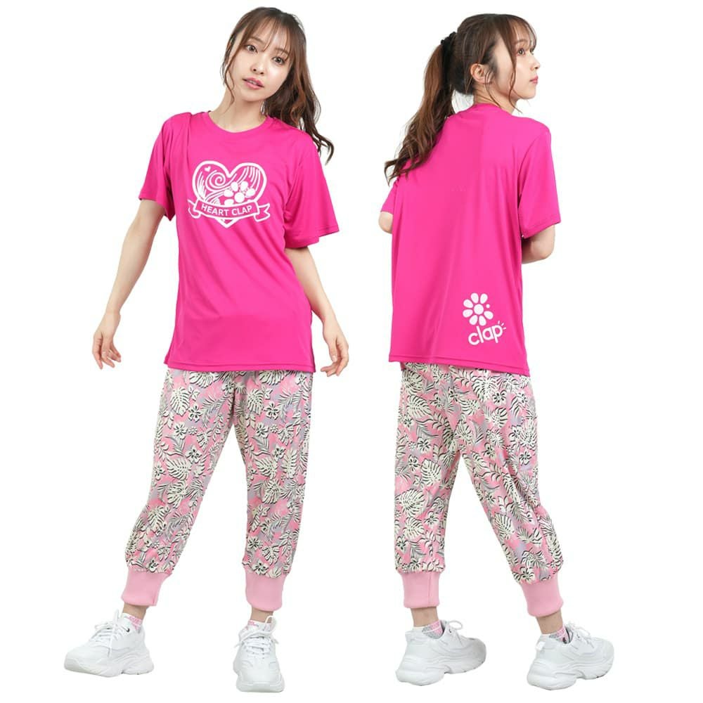 クラップCLAPハイビスカスイージーレディーススポーツアパレルトレーニングフィットネス女性CE25016