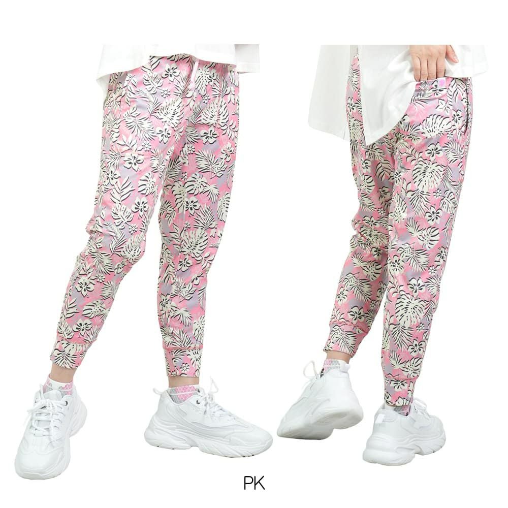 クラップCLAPハイビスカスクロップドパンツレディーススポーツアパレルトレーニングフィットネス女性CE25017