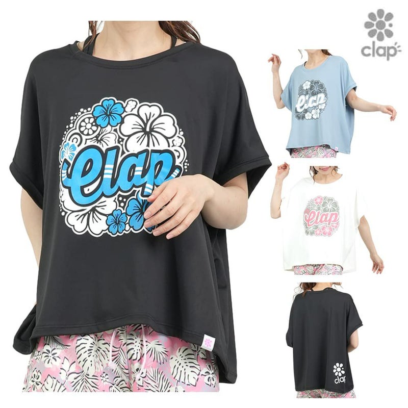 クラップCLAPハイビスカスクラップドルマンエルレディーススポーツアパレルトレーニングフィットネス女性CTS25046