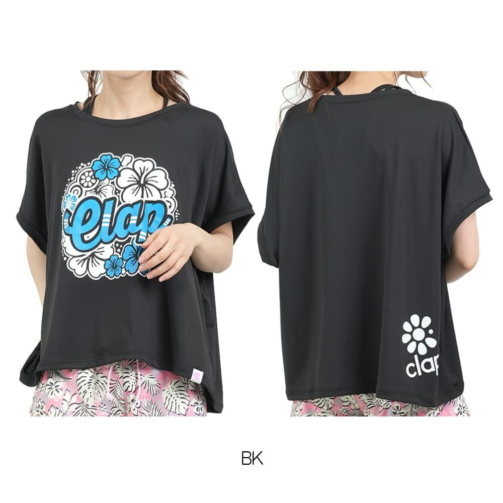 クラップCLAPハイビスカスクラップドルマンエルレディーススポーツアパレルトレーニングフィットネス女性CTS25046