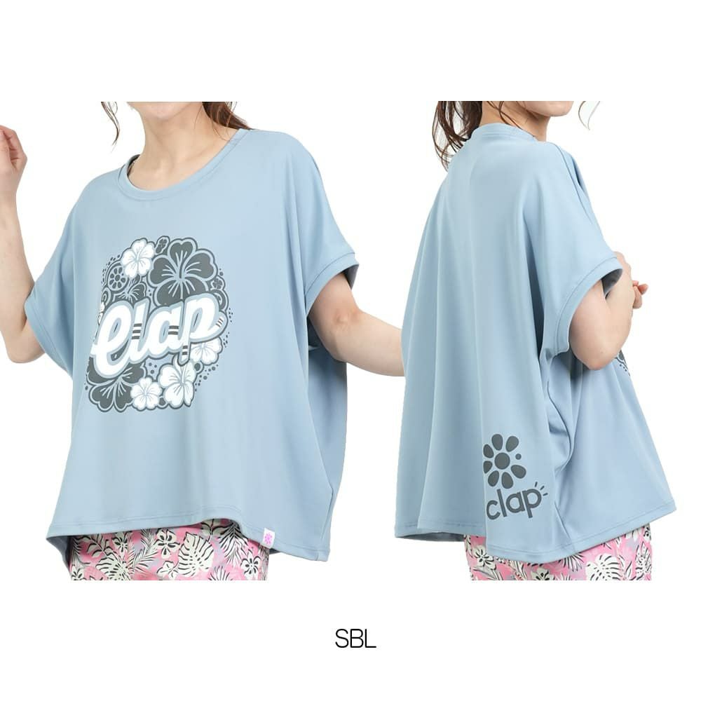 クラップCLAPハイビスカスクラップドルマンエルレディーススポーツアパレルトレーニングフィットネス女性CTS25046