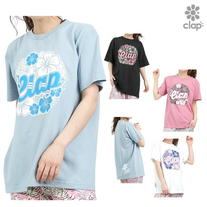 クラップCLAPハイビスカスクラップティーレディーススポーツアパレルトレーニングフィットネス女性CTS25047