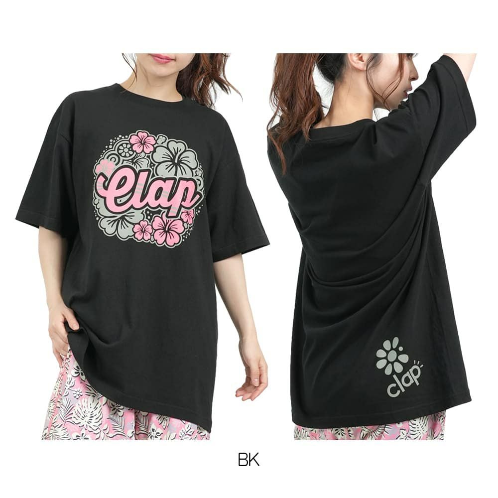 クラップCLAPハイビスカスクラップティーレディーススポーツアパレルトレーニングフィットネス女性CTS25047