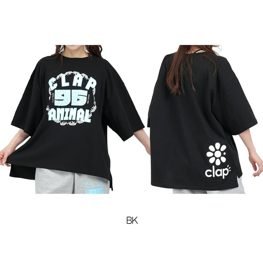 クラップCLAPクラップアニマルビッグティーレディーススポーツアパレルトレーニングフィットネス女性CTS25052