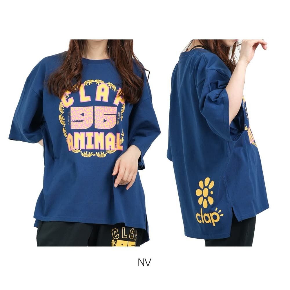 クラップCLAPクラップアニマルビッグティーレディーススポーツアパレルトレーニングフィットネス女性CTS25052