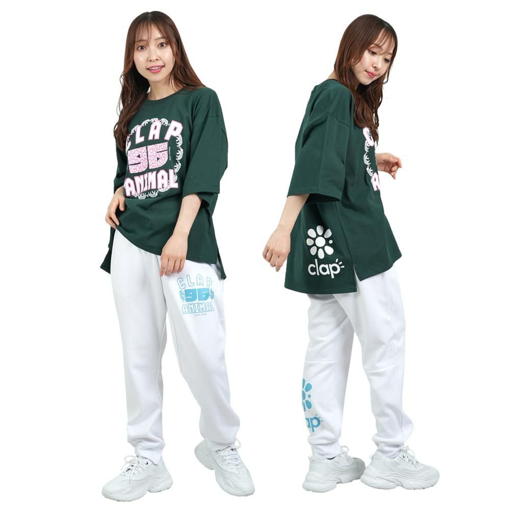 クラップCLAPクラップアニマルビッグティーレディーススポーツアパレルトレーニングフィットネス女性CTS25052