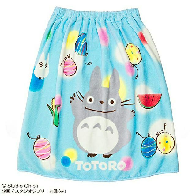 丸眞マルシンマキマキタオル巻きタオル60cm丈となりのトトロトトロと夏休みラップタオル水泳小物スイミングプールタオル447989M