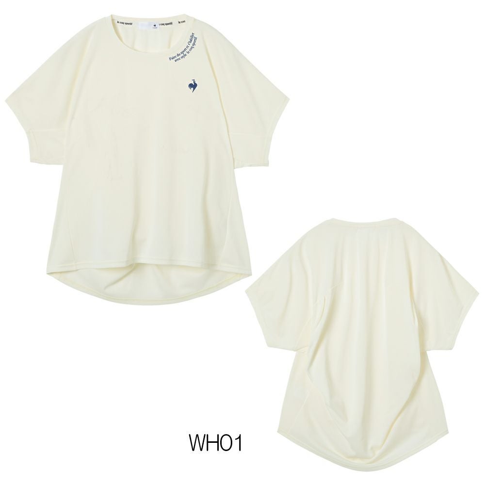 ルコックスポルティフlecoqsportif汗染み軽減半袖Tシャツレディーススポーツウェア女性2025年秋冬モデルLZ5FHT02L