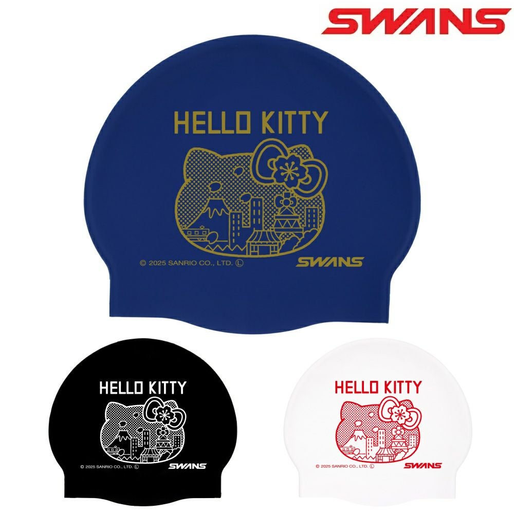 SWANSスワンズ限定シリコンキャップサンリオMADOSANRIOスイミング水泳帽プール水泳小物SA-7MADO
