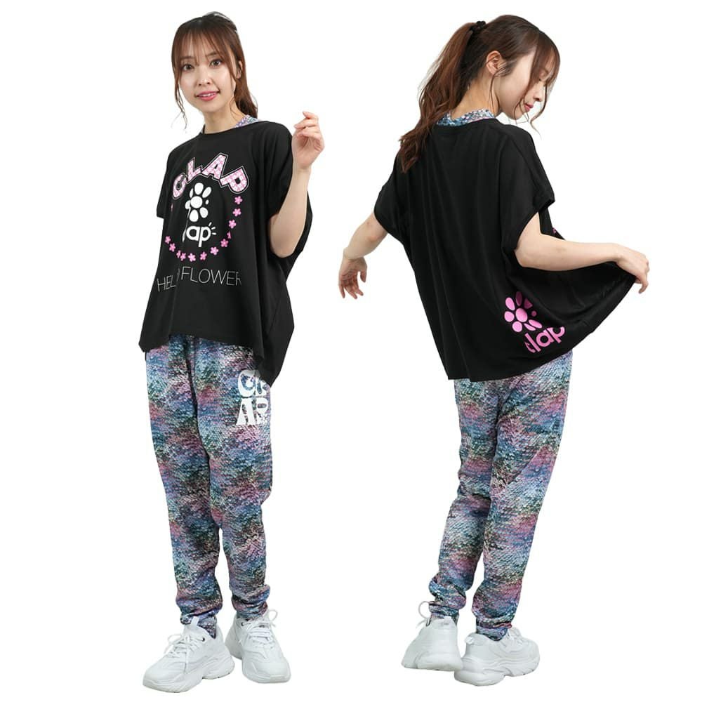 クラップCLAPクラップフラワードルマンレディーススポーツアパレルトレーニングフィットネス女性CTS25058