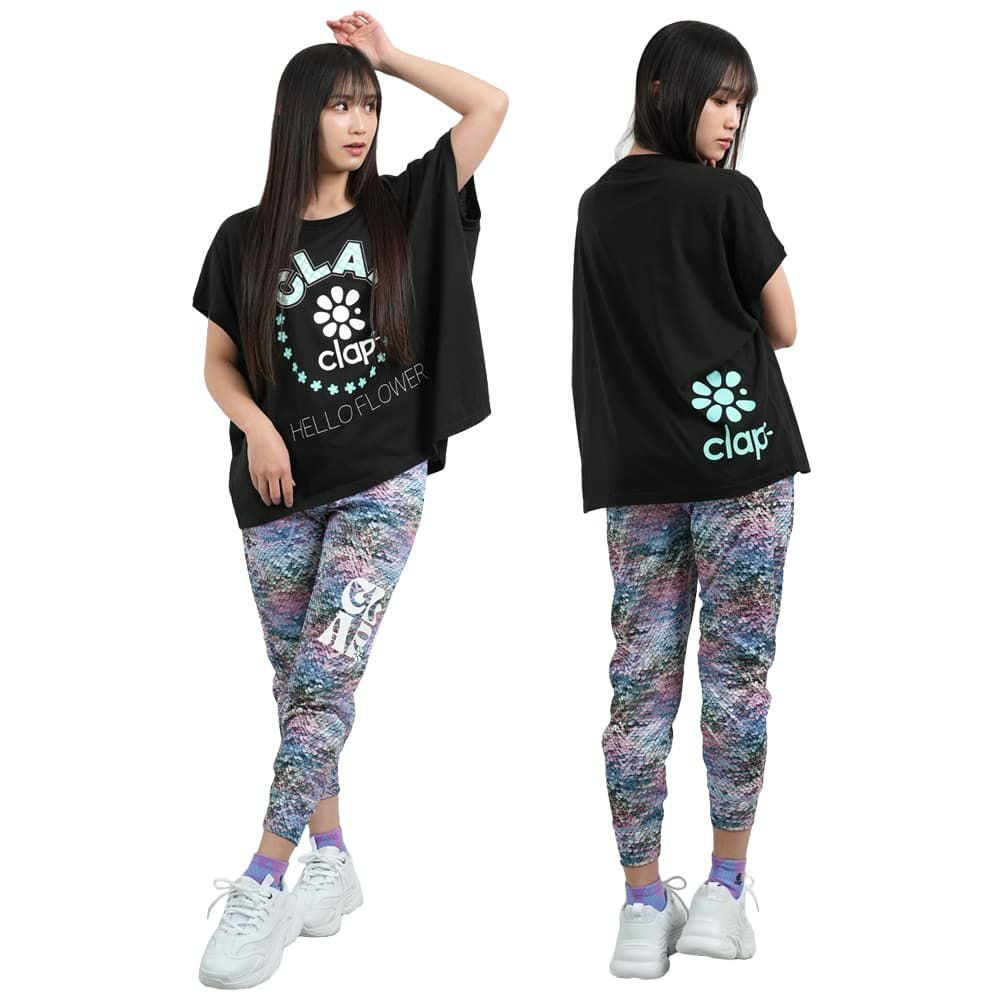 クラップCLAPクラップフラワードルマンレディーススポーツアパレルトレーニングフィットネス女性CTS25058