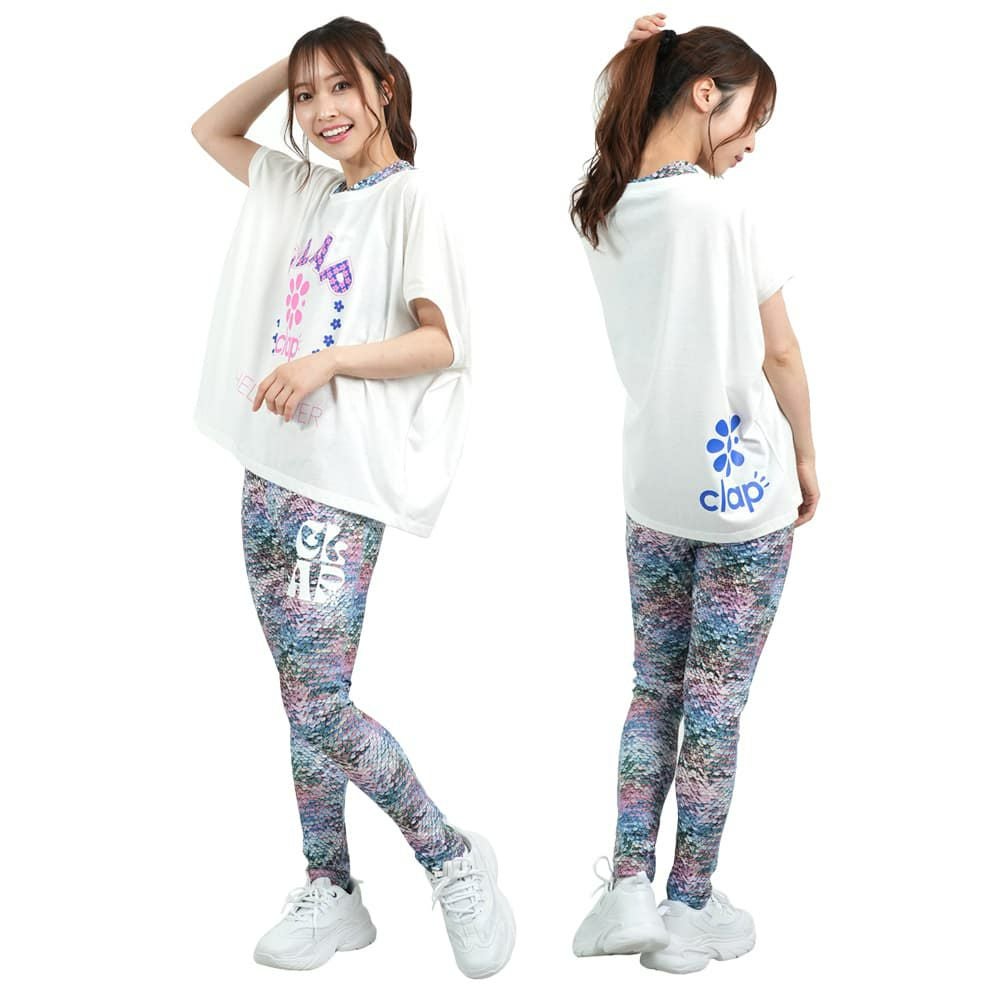 クラップCLAPクラップフラワードルマンレディーススポーツアパレルトレーニングフィットネス女性CTS25058