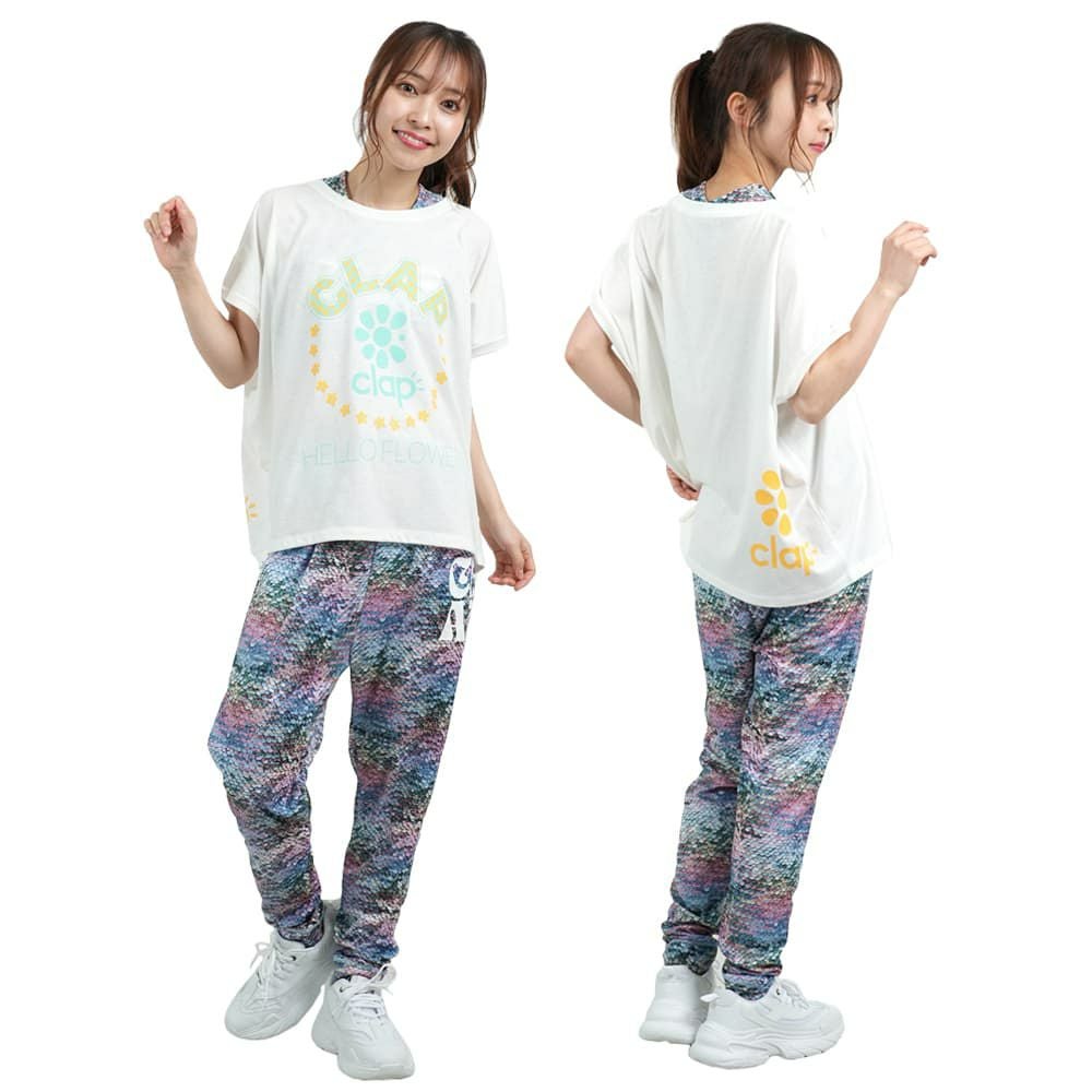 クラップCLAPクラップフラワードルマンレディーススポーツアパレルトレーニングフィットネス女性CTS25058