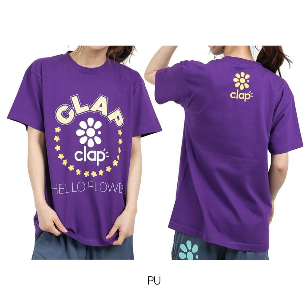 クラップCLAPクラップフラワーティーレディーススポーツアパレルトレーニングフィットネス女性CTS25059