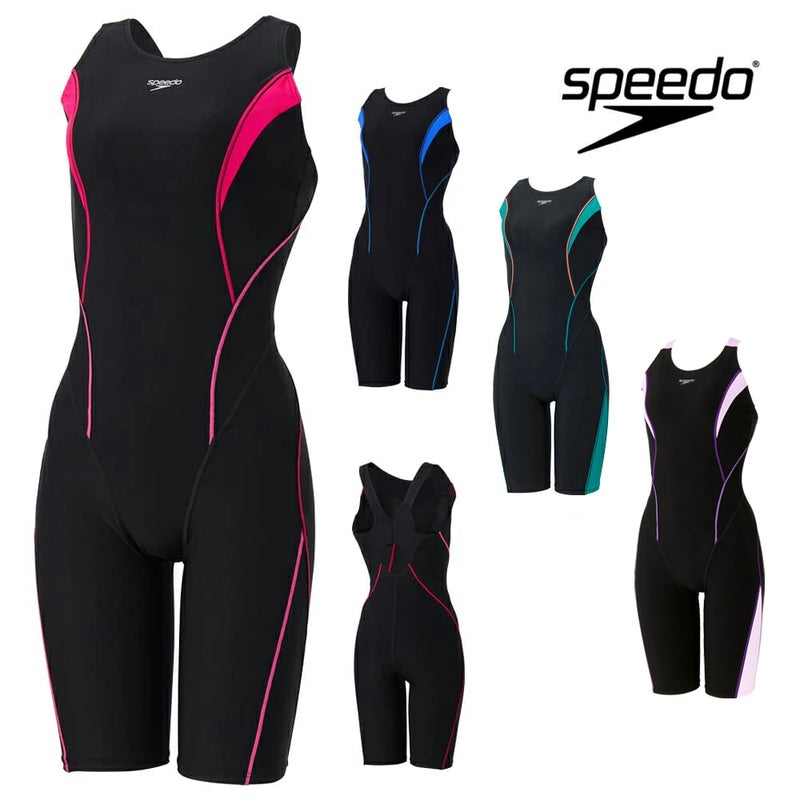 スピードSPEEDOフィットネス水着レディースフィールアップルースンニースキンオールインワンUltraStretch0パッド付き2025年秋冬モデルSFW12560
