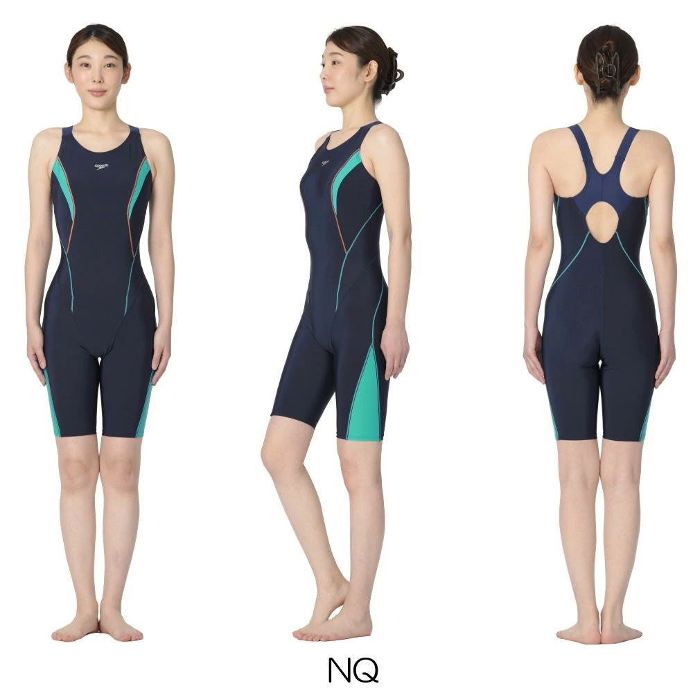 スピードSPEEDOフィットネス水着レディースフィールアップルースンニースキンオールインワンUltraStretch0パッド付き2025年秋冬モデルSFW12560