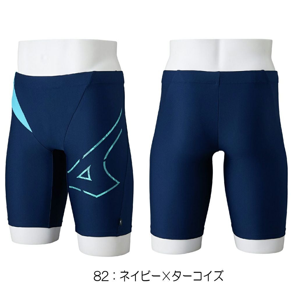 ミズノMIZUNOフィットネス水着メンズStrokeONEハーフスパッツ2025年秋冬モデルN2JBC604