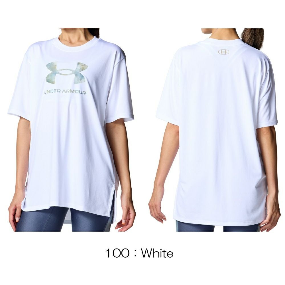 アンダーアーマーUNDERARMOURUAテックオーバーサイズドビッグロゴTシャツレディース女性スポーツアパレルトレーニングU6007702